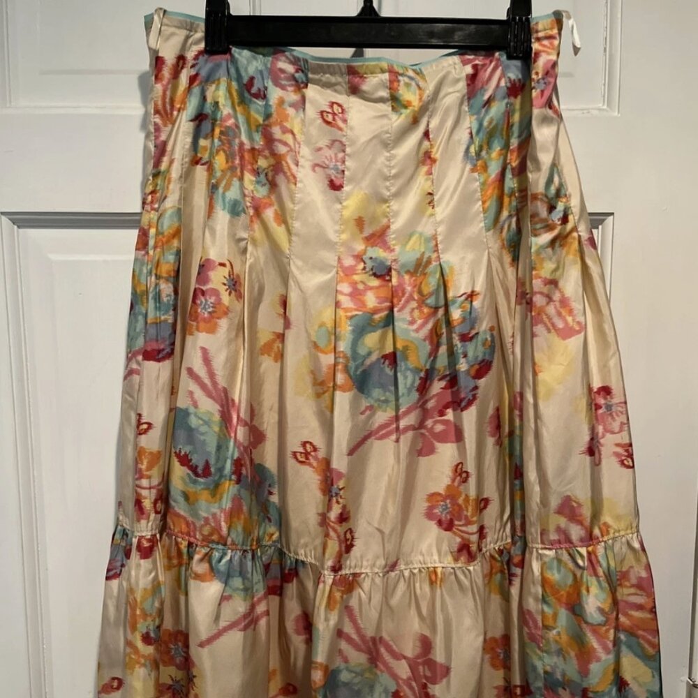 Vintage Banana Republic 90s/00s Floral Skirt Swing Maxi Size 10 Tiered
